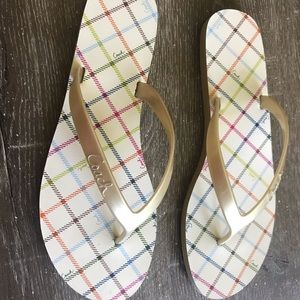 NWOT coach flip flops